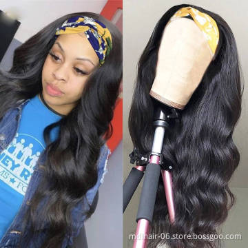 Indian Hair Wholesale 100% Virgin Human Hair Headband Wigs Body Wave Human Hair Wigs
